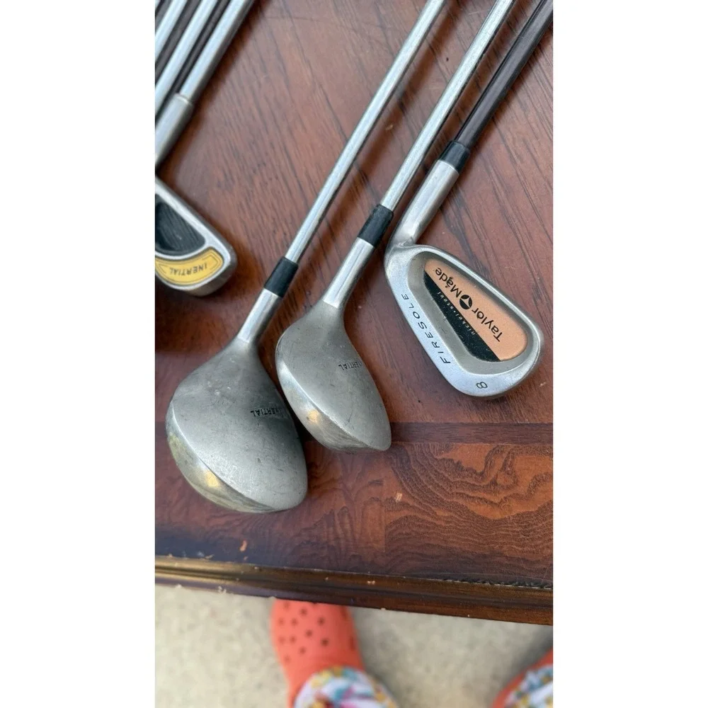 13 Golf Clubs Assorted Vintage Ron‎ Miller Pro Golf Bag 3-way Made In USA,
